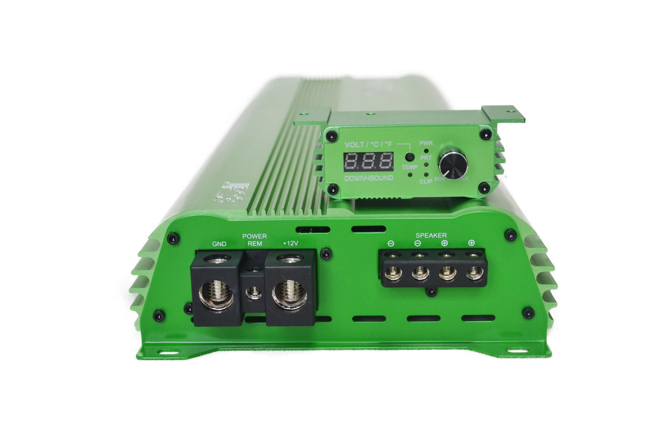 DOWN4SOUND JP23 V1.5 ELITE GREEN | 2300W RMS CAR AMPLIFIER