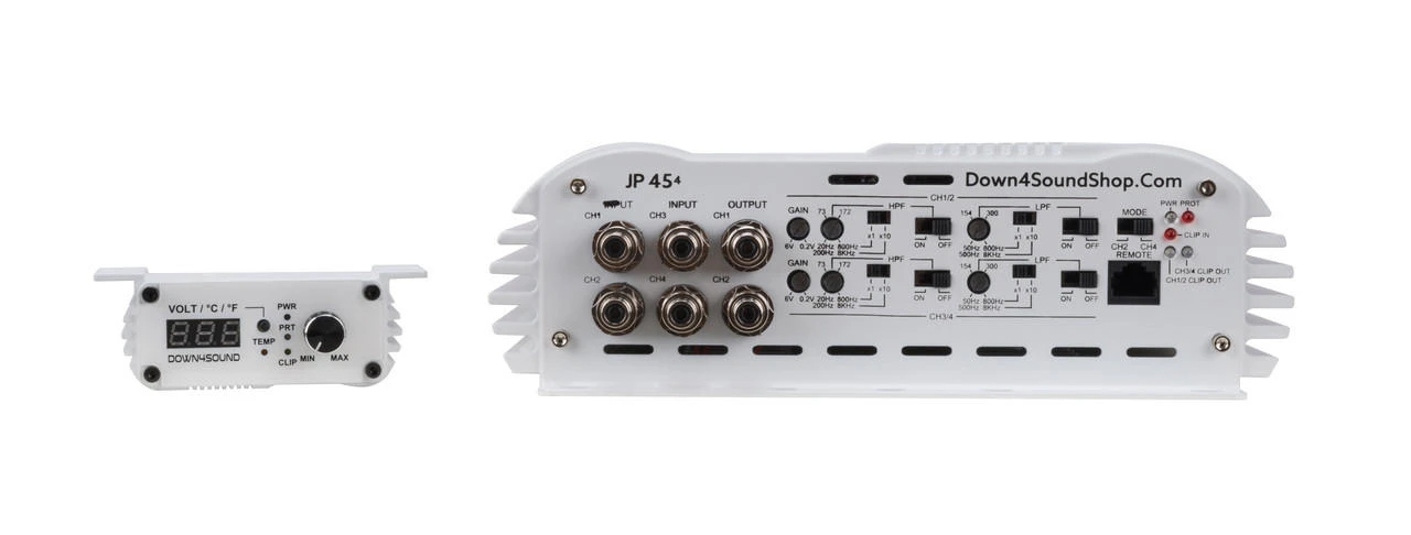DOWN4SOUND | JP454 WHITE GLOSS | 4000W RMS | 4 CHANNEL AMPLIFIER ...