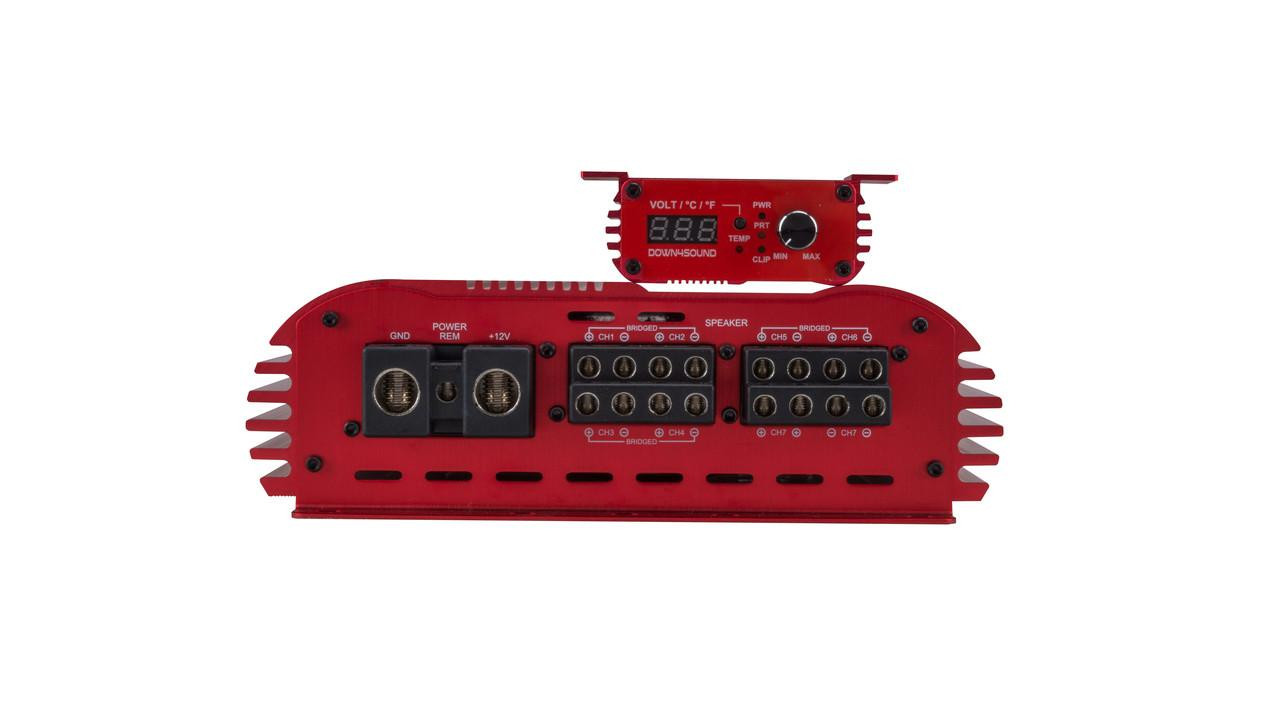 DOWN4SOUND JP77 RED | 3000W RMS - 7 CHANNEL AMPLIFIER