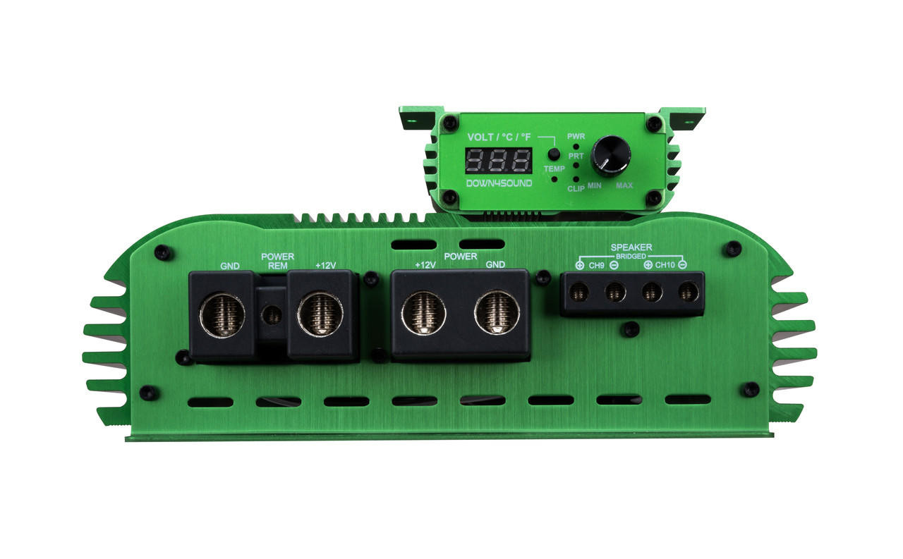 DOWN4SOUND EZYPWR 810 GREEN | 4000W RMS - 10 Channel Amplifier