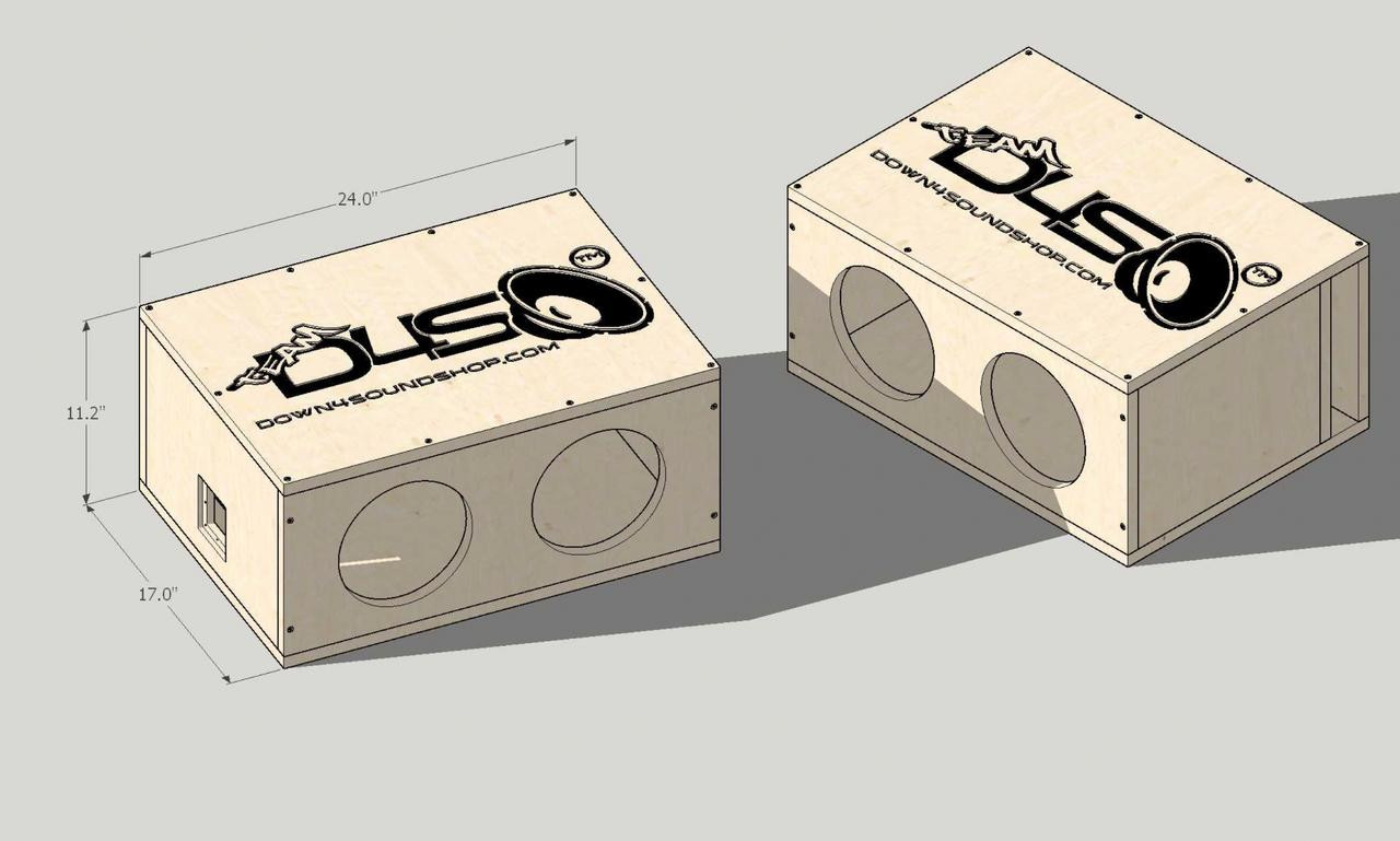Down4Sound PRO-FAB Birch DIY Flat Pack Dual -Inch Ported