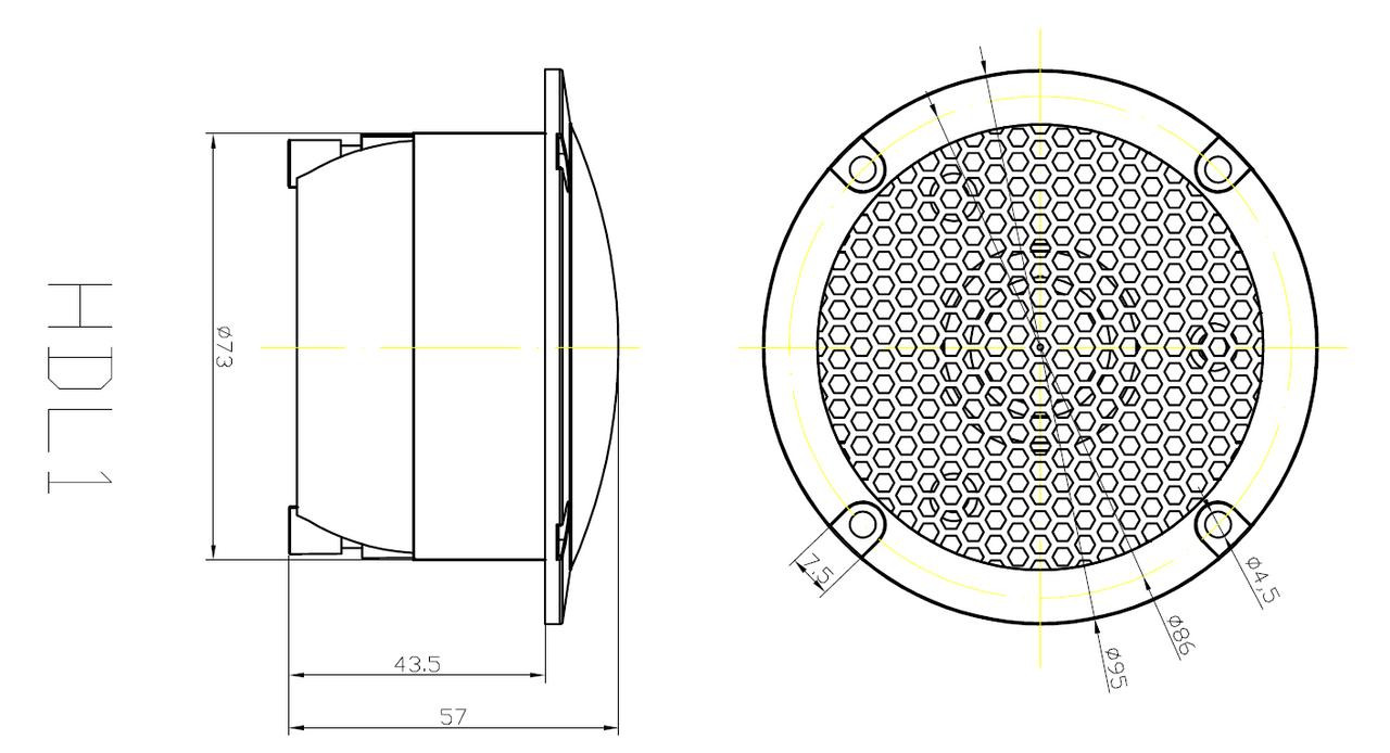 CRESCENDO AUDIO | HDL-1 SUPERTWEETER | 4 OHM SINGLE | 120W RMS