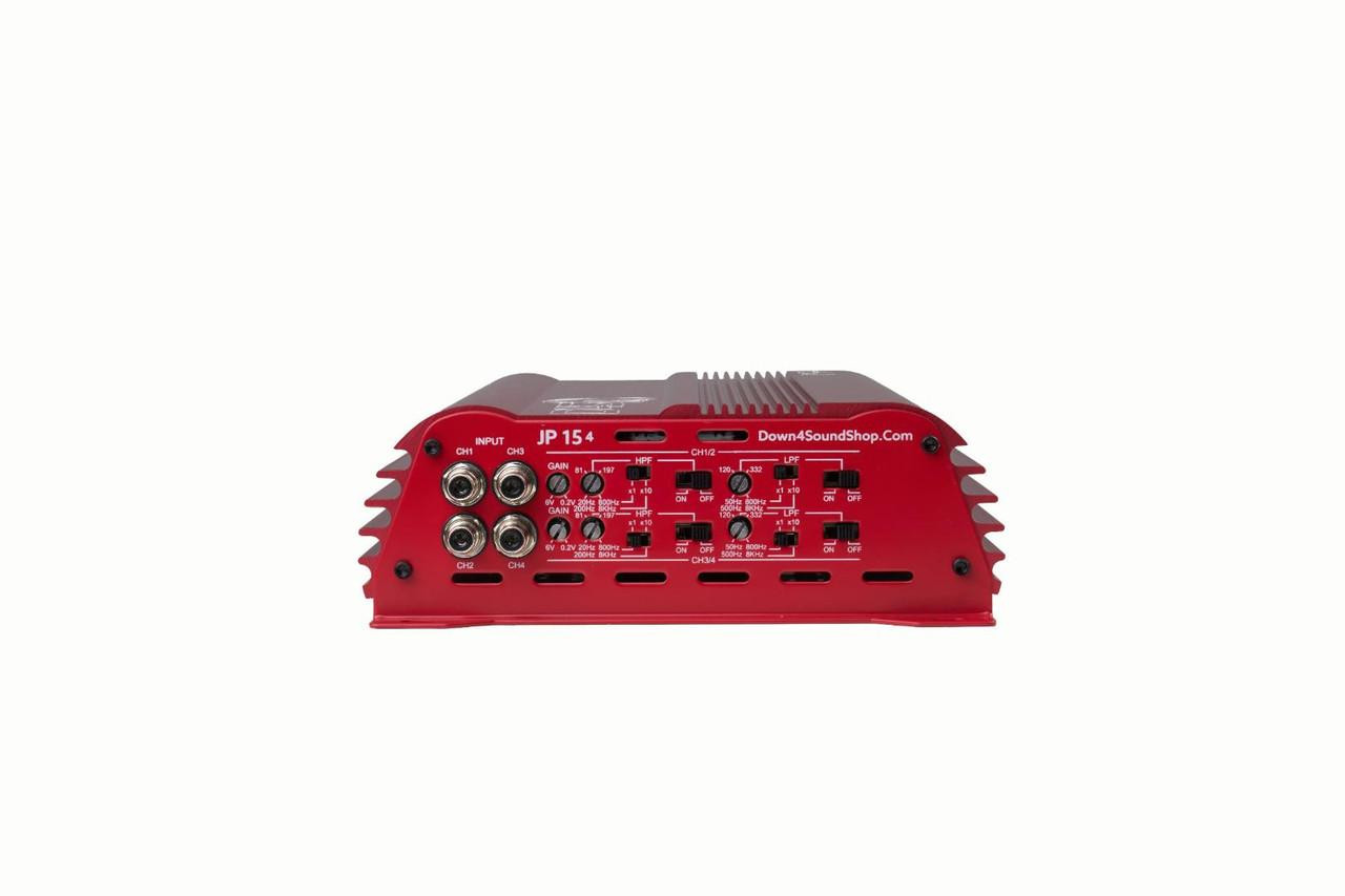 DOWN4SOUND | JP154 - RED | 1000W RMS | 4 CHANNEL CAR AUDIO