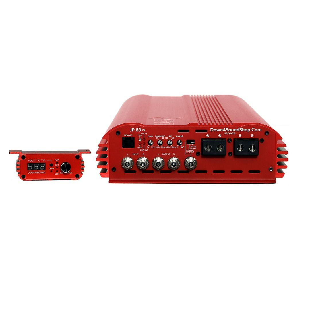 DUAL EVOLUTION 赤　4コン DOWN4SOUND | JP83 V2 RED | 8300W RMS AMPLIFIER - Down4Sound Shop