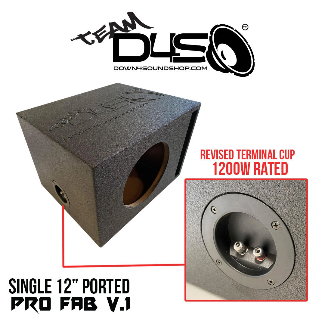 DOWN4SOUND | PRO-FAB 12 | 12 SUB BOX | SINGLE 12-INCH PORTED SUBWOOFER ...