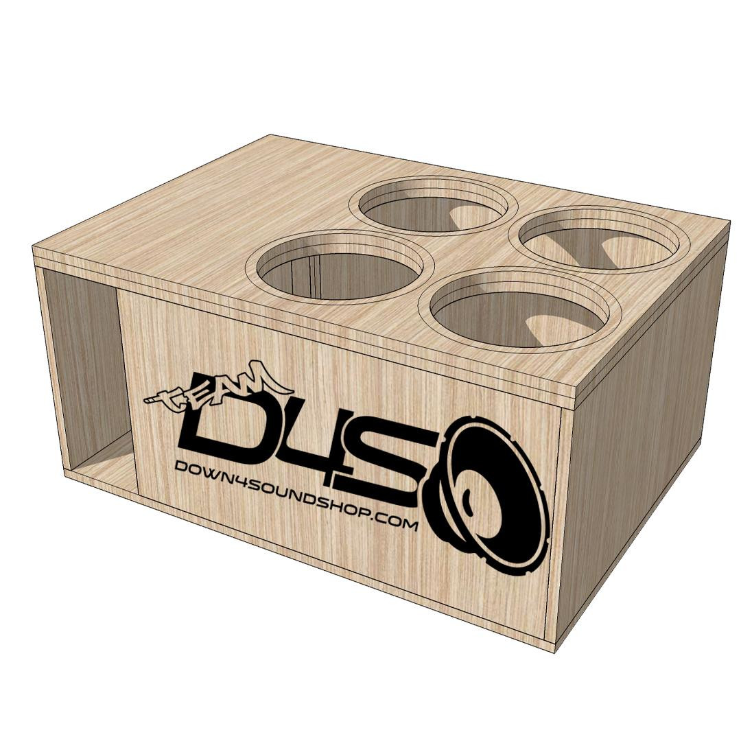 4 10 inch DIY Subwoofer Box Flatpack Kit Down4Sound Shop