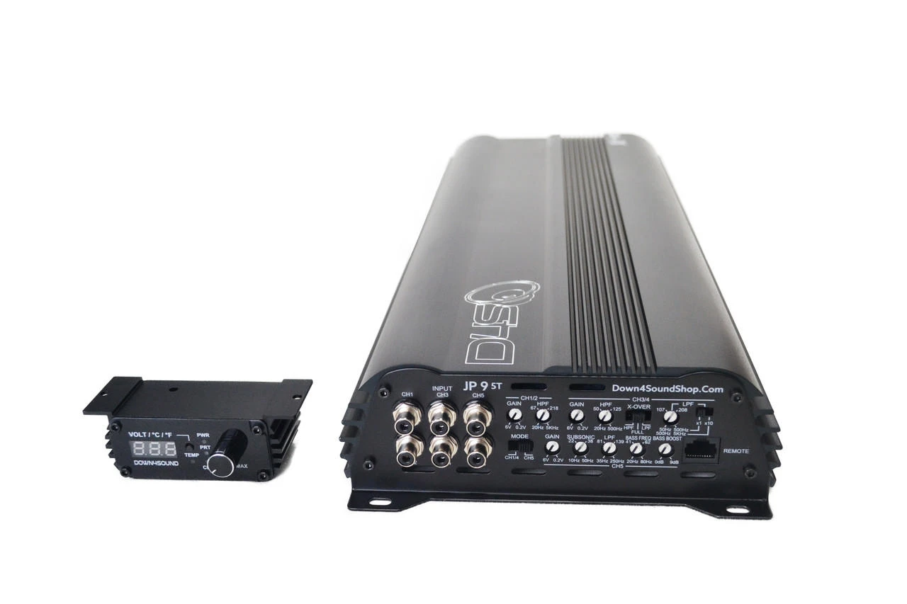 DOWN4SOUND | JP95T BLACK | 1500W RMS | 5 CHANNEL AMPLIFIER - Down4Sound ...