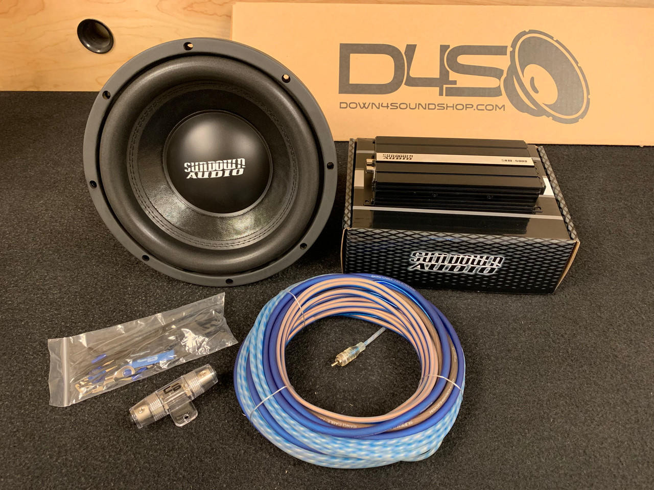 SUNDOWN SINGLE SUB STARTER KIT (500RMS) Down4Sound Shop