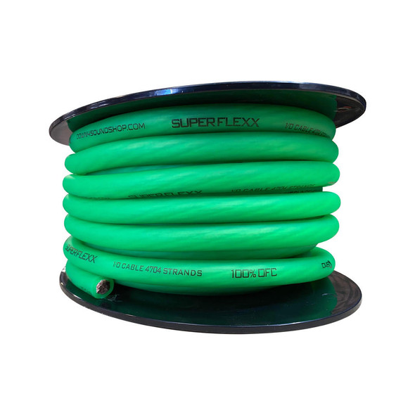 Down4Sound 1/0 Tinned OFC Wire GREEN - By the Foot