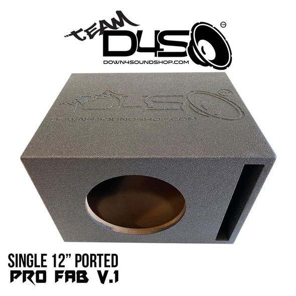 Single 12 Inch Ported Sub box Enclosure (1 - 12) Down4sound PRO-FAB 12