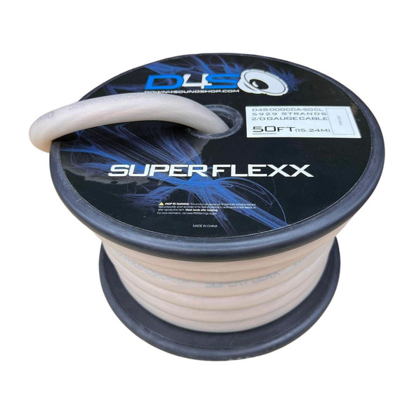 Down4Sound Down4sound 50 FT 2/0 CCA Wire CLEAR Down4Sound Down4sound 50 FT 2/0 CCA Wire CLEAR