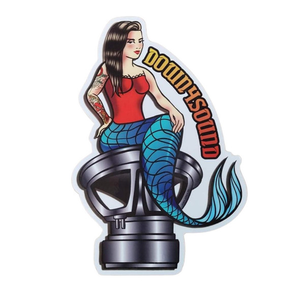 Down4Sound LADY-BASS MERMAID - Sticker Die Cut Gloss - Limited Edition