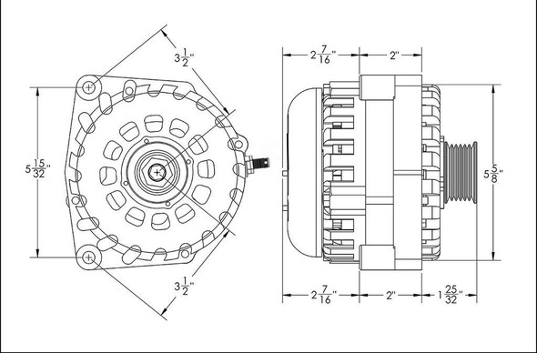 Mechman High Output 400 Amp Black Billet Alternator For 14-18 GM Silverado Sierra Suburban Tahoe Escalade