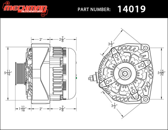 Mechman High Output 400 Amp Alternator For 14-18 GM Silverado Sierra Suburban Tahoe Escalade