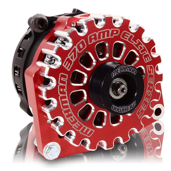 Mechman 370 Amp Elite Series Alternator For 88-95 GM Truck Red