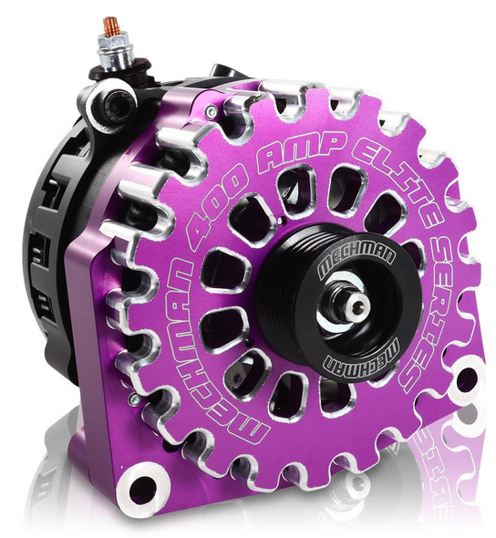 Mechman High Output 400 Amp Purple Billet Alternator For 14-18 GM Silverado Sierra Suburban Tahoe Escalade