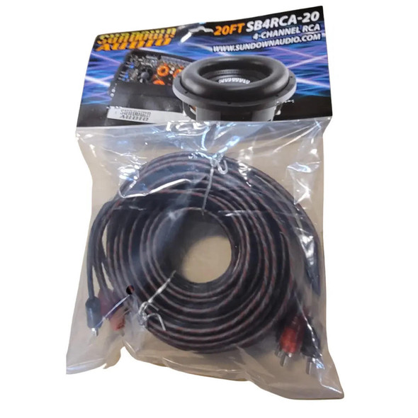 Sundown Audio 20FT SB2RCA-20 4CH RCA Interconnects