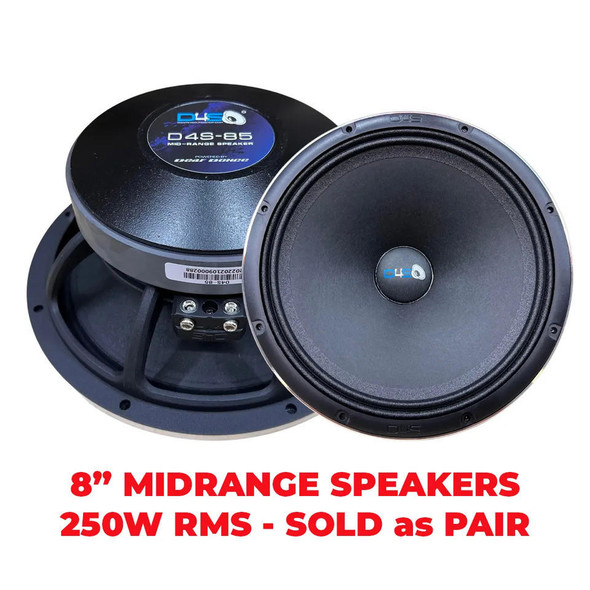 Down4Sound DOWN4SOUND PRO AUDIO D4S-85 8 INCH MIDRANGE SPEAKER or 250W RMS or 4 OHM - PAIR