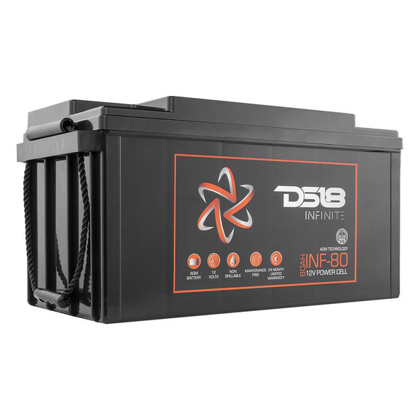 DS18 Audio DS18 INF-80 INFINITE 80 AH 2300 Watts AGM Power Cell 12 Volt Battery