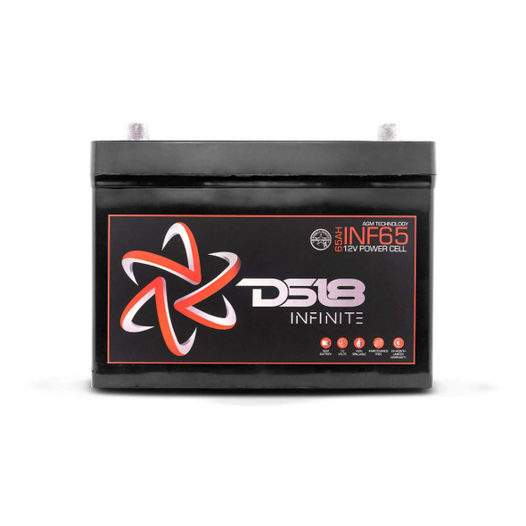 DS18 Audio DS18 INF-65 INFINITE 65 AH 2000 Watts AGM Power Cell 12 Volt Battery