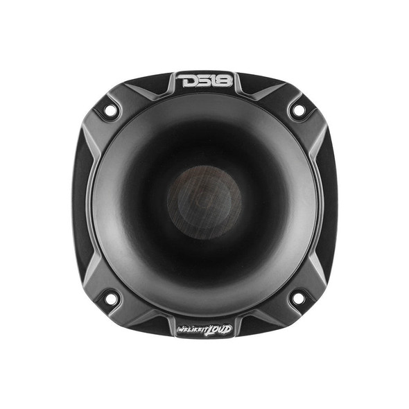 DS18 Audio DS18 PRO-DKH1XS 2 Throat Bolt On Compression Driver with Spacer, 2 Throat Titanium Voice Coil and PRO-HA52/BK Horn 640 Watts 114dB 8-ohm Mounting Depth 5.74