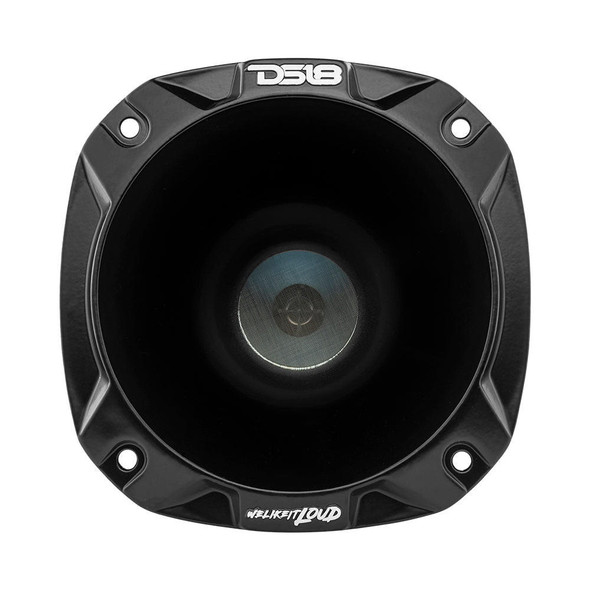 DS18 Audio DS18 PRO-DKH1 2 Throat Bolt On Compression Driver 2 Throat Titanium Voice Coil and PRO-HA102/BK Horn 640 Watts 111dB 8-ohm Mounting Depth 7.18