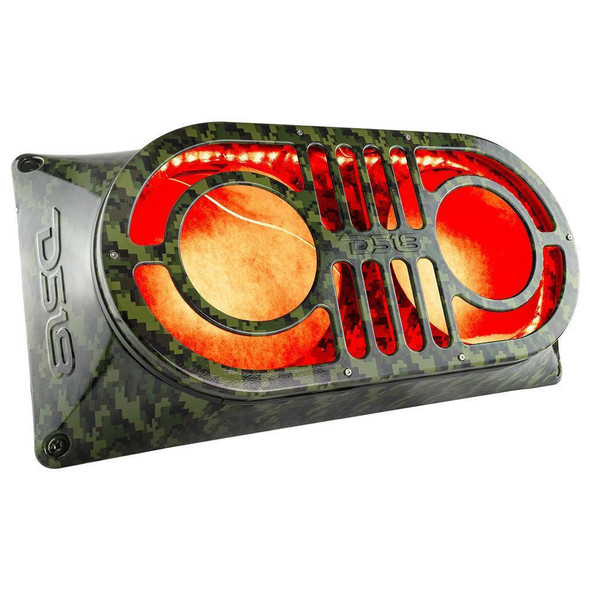 DS18 Audio DS18 JBASS/CMGR Exclusive Jeep Gate Enclosure for 2x10 Shallow Subwoofer Camo Green