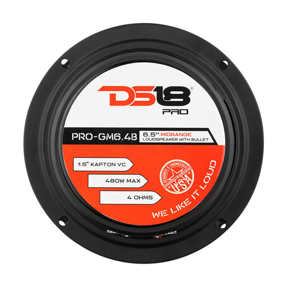 DS18 Audio DS18 PRO-GM8.4B 8 Mid-Range Loudspeaker with Bullet 580 Watts 4-Ohm