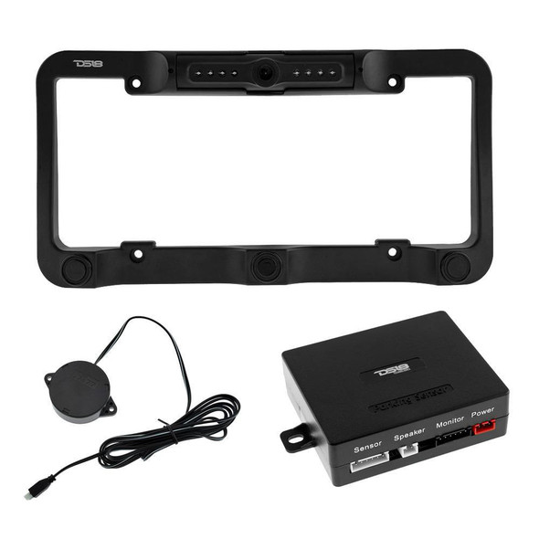 DS18 Audio DS18 RCS2IN1LP Waterproof Reverse Camera and Backup Buzzer for License Plate