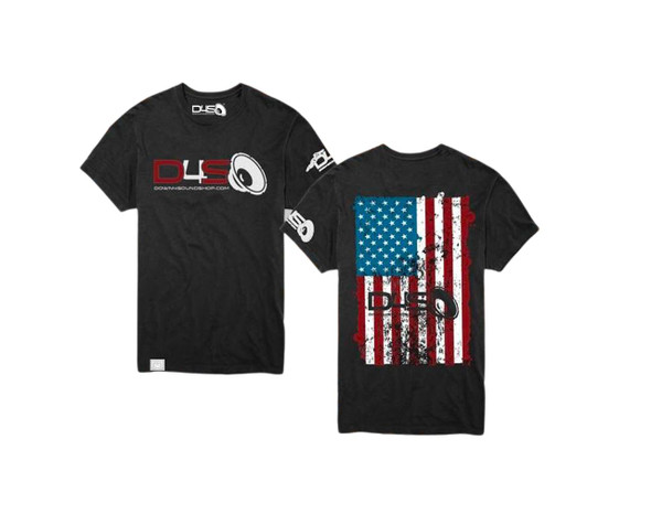 Down4SoundShop DOWN4SOUND OLD GLORY T-SHIRT (BLACK) 