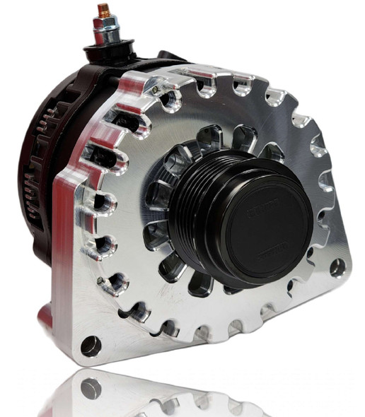 MECHMAN | E SERIES BILLET 250 AMP RACING ALTERNATOR FOR C7 CORVETTE - MACHINED