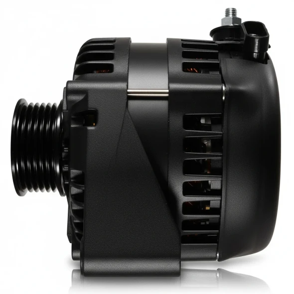 MECHMAN | 170 AMP HIGH OUTPUT RACING ALTERNATOR FOR GM TRUCK LS BRACKETS - BLACK