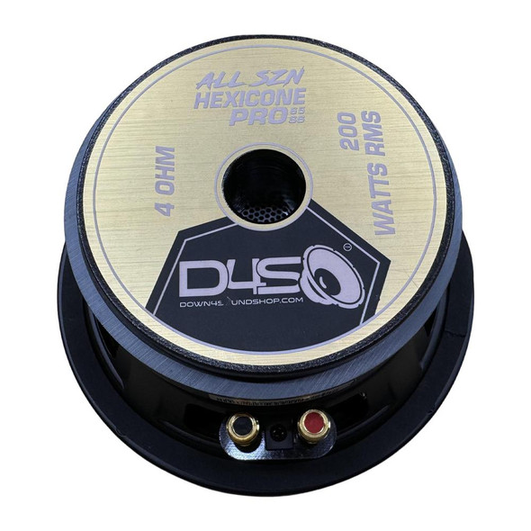  Down4Sound Hexicone PRO 6.5 SS4 All SZN - 6.5" Carbon Fiber Pro Audio Speaker - 200W RMS, 4 Ohm 