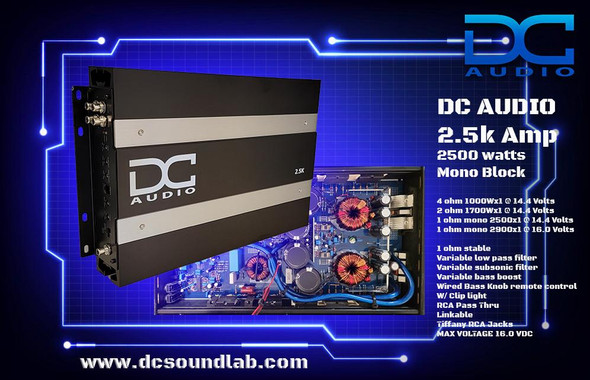 DC Audio DC AUDIO 2.5K - 2000 W RMS AMPLIFIER 