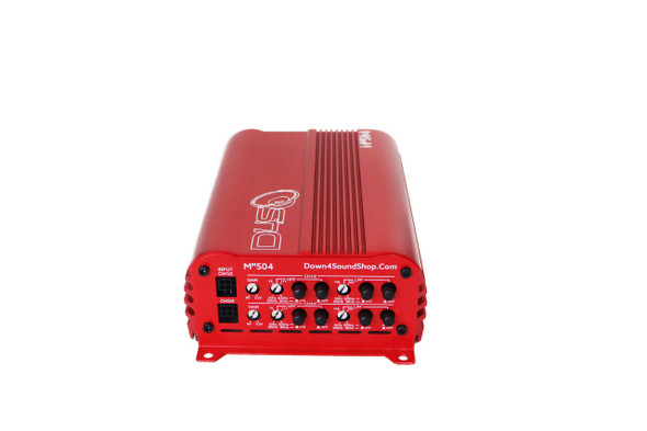 Down4Sound DOWN4SOUND MM504 (MINI MAXX) - Red | 500W RMS MINI 4 CH Car Audio Amplifier 