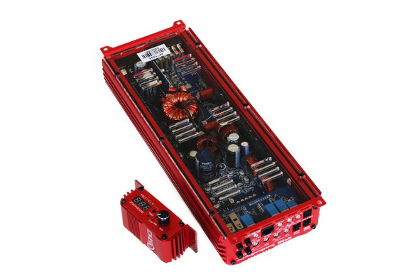  Down4Sound MM1005 (MINI MAXX) - RED |  1100W RMS MINI 5 CH Car Audio Amplifier 