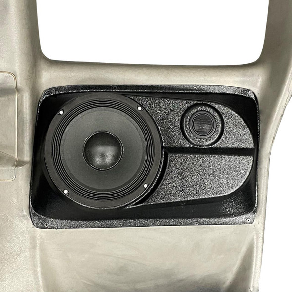 DOWN4SOUND PODS DOWN4SOUND Single 8" and Single Tweeter Speaker Pods for the Rear Door of a 00-06 Chevrolet Silverado-GMC Sierra Extended Cab Manual Window 