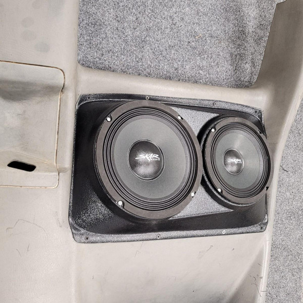 DOWN4SOUND PODS DOWN4SOUND Single 8" and Single 6.5" Speaker Pods for the Rear Door of a 00-06 Chevrolet Silverado-GMC Sierra Extended Cab Manual Window