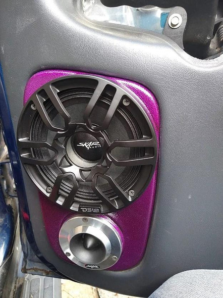 DOWN4SOUND PODS DOWN4SOUND Flangeless Single 6.5" and Single Tweeter Speaker Pods for the Rear Door of a 00-06 GM Full Size Truck Full Size Rear Door 