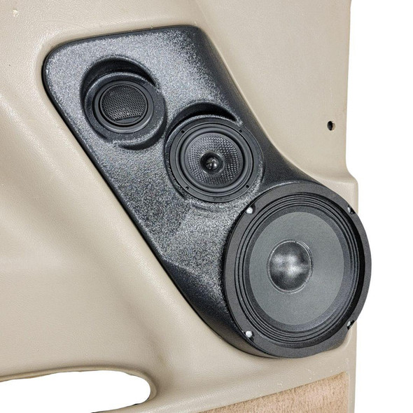 DOWN4SOUND PODS DOWN4SOUND Flangeless Single 6.5" and Single 3.5" and Single Tweeter Speaker Pods for the Front Door of a 00-06 GM Full Size Truck 