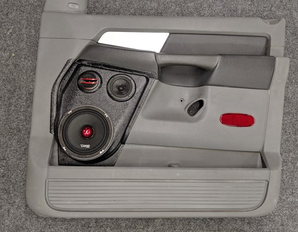 DOWN4SOUND PODS DOWN4SOUND Single 6.5" and Single 3.5" and Single Tweeter Speaker Pods for the Front Door of a 06-08 Dodge Ram