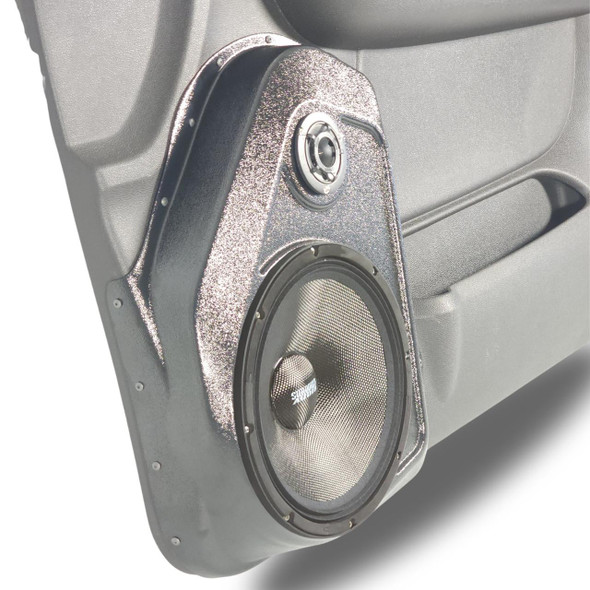 DOWN4SOUND PODS DOWN4SOUND Single 10" and Single 3.5" Speaker Pods for the Front Door of a 07-09 GM Full Size Truck Upper Handle