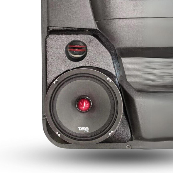DOWN4SOUND PODS DOWN4SOUND Single 8" and Single Tweeter Speaker Pods for the Rear Door of a 09-18 Dodge Ram-Dodge Ram Crew Cab