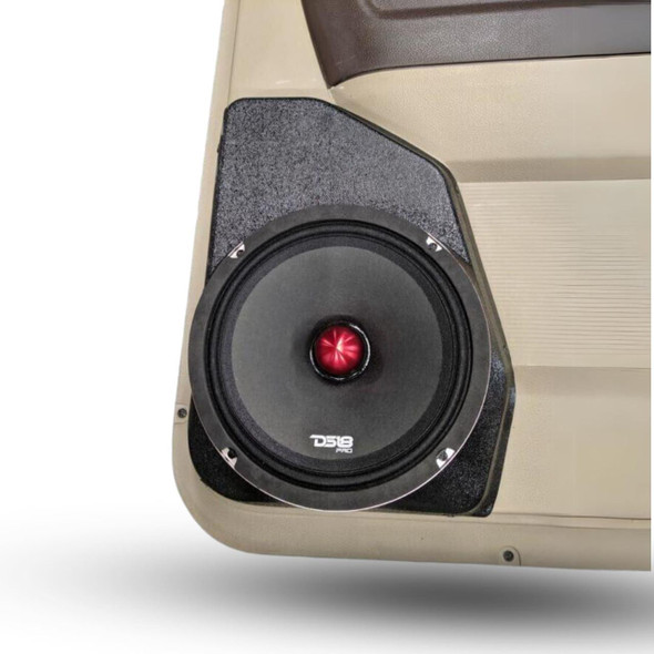 DOWN4SOUND PODS DOWN4SOUND Single 8" Speaker Pods for the Rear Door of a 09-18 Dodge Ram-Dodge Ram Extended Cab Manual Window