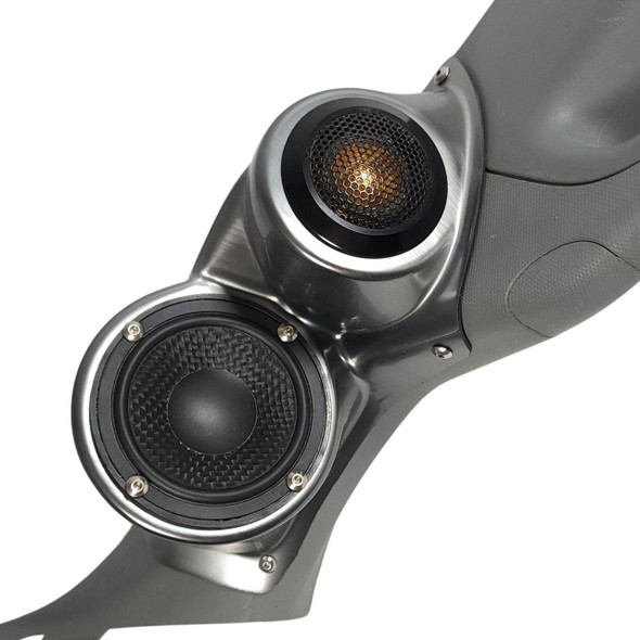 DOWN4SOUND PODS DOWN4SOUND Single 3.5" and Single Tweeter Speaker Pods for the A-Pillar of a 10-16 Ford F-250 F-350