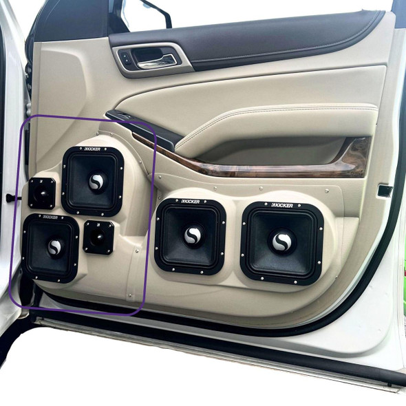 DOWN4SOUND PODS DOWN4SOUND Dual 7" and Dual 3.5" Speaker Pods for the Front Door of a 15-20 GM Full Size SUV