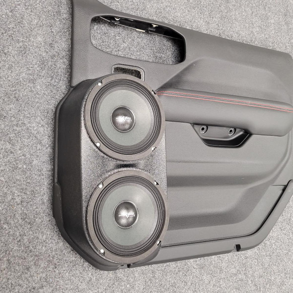 DOWN4SOUND PODS DOWN4SOUND Flangeless Dual 6.5" Speaker Pods for the Front Door of a 18-24 Jeep Wrangler-Jeep Gladiator Leather Trim Doors