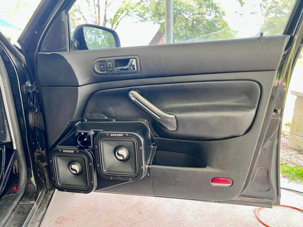 DOWN4SOUND PODS DOWN4SOUND Dual 7" and Single Tweeter Speaker Pods for the Front Door of a 99-04 Volkswagen Jetta