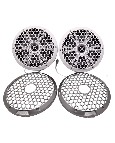 DOWN4SOUND | M3 MARINE 8 RGB | 8" MARINE COAXIAL SPEAKER SET | 200W RMS EACH | 4 OHM