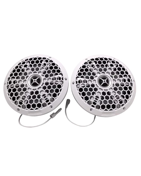  DOWN4SOUND | M3 MARINE 8 WITH RGB LIGHTING | 8" MARINE COAXIAL SPEAKER SET | 200W RMS EACH | 4 OHM 